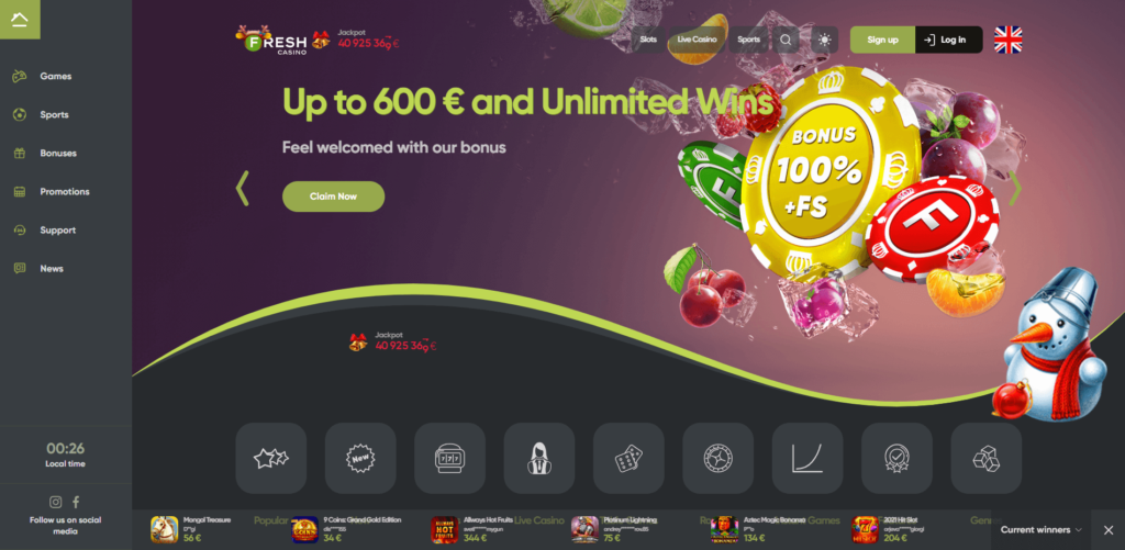 Fresh Casino Website