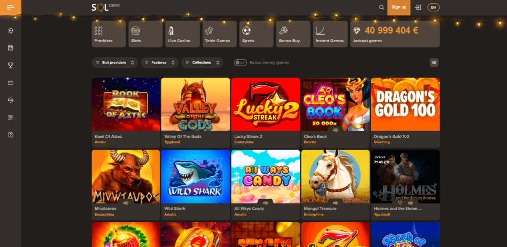 SOL casino Games